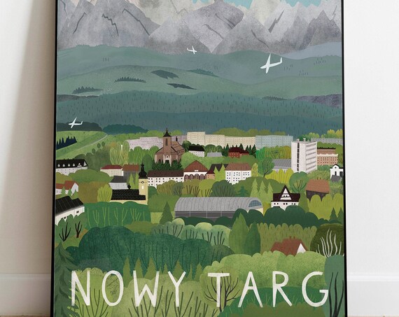 Now Targ Poland Travel Poster Wall Decoration Tatra Mountains Polska Poland Print Poster Vintage Design Poster