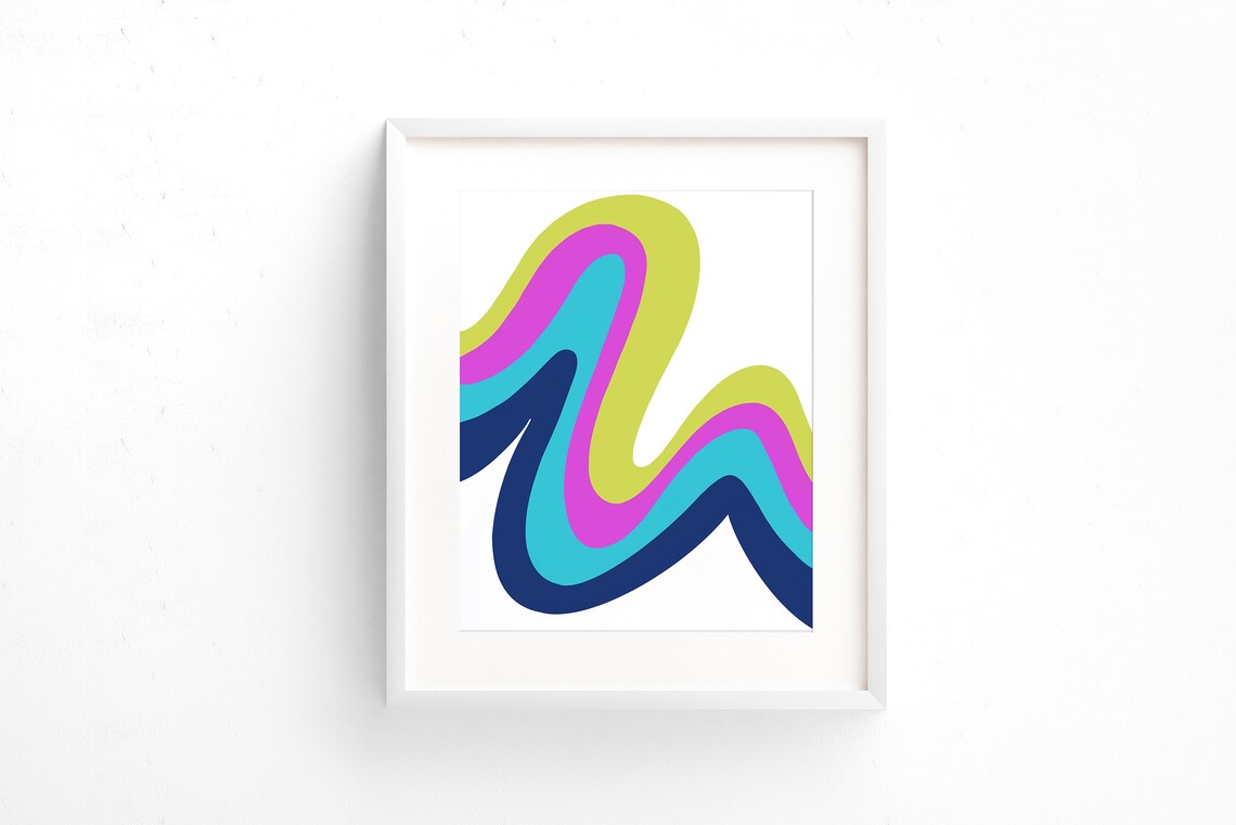 Colorful Maximalist Abstract Wall Art Print