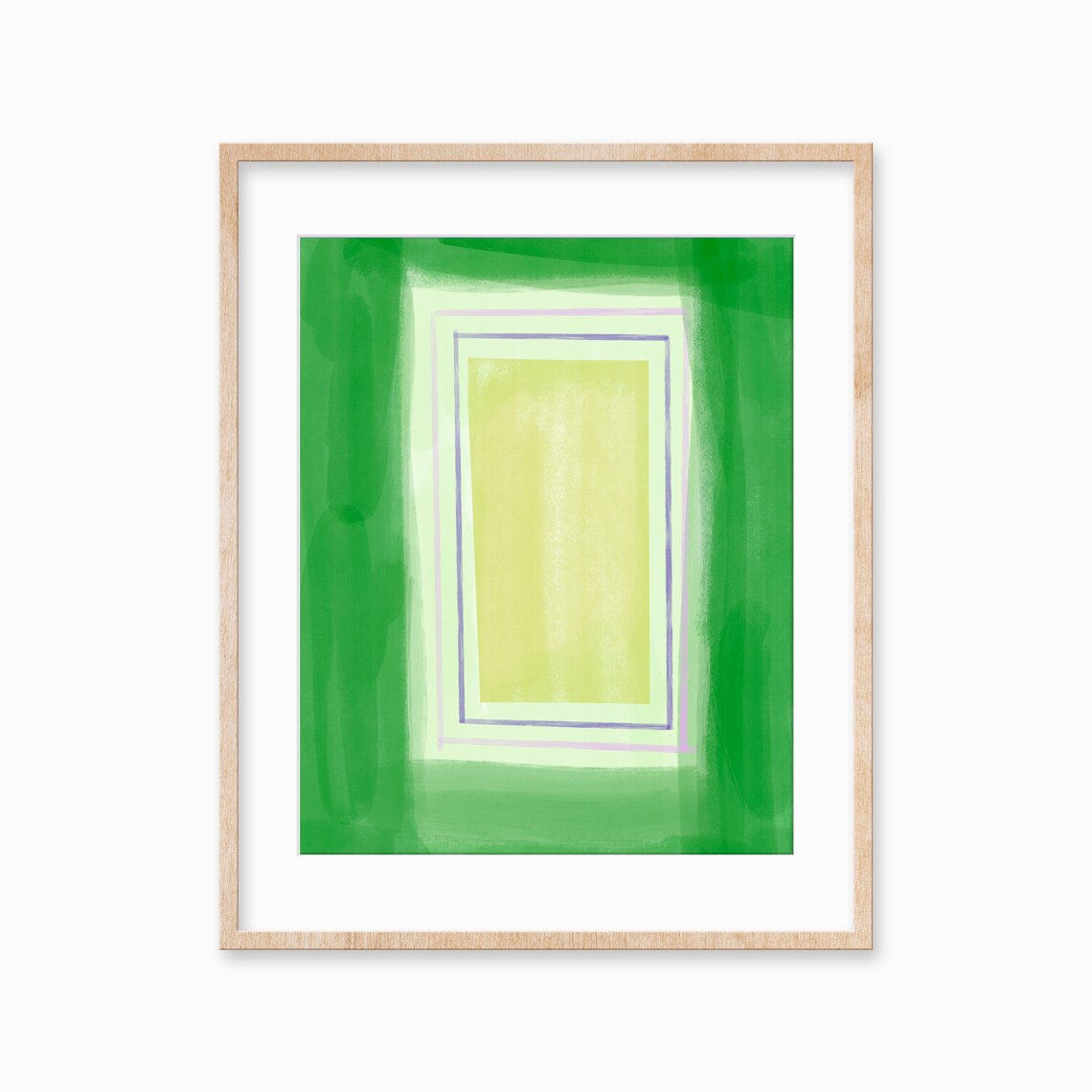 Maximalist Watercolor Art Print, Bold Color Abstract