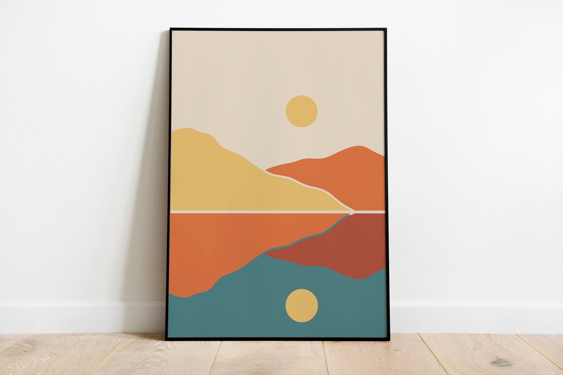 Boho Reflection Art Print, Bohemian Home Decor