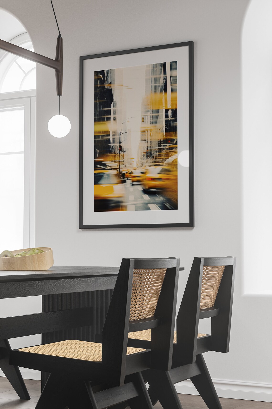 New York Yellow Taxi Street Scene Motion Blur City Photography Poster - Image 2