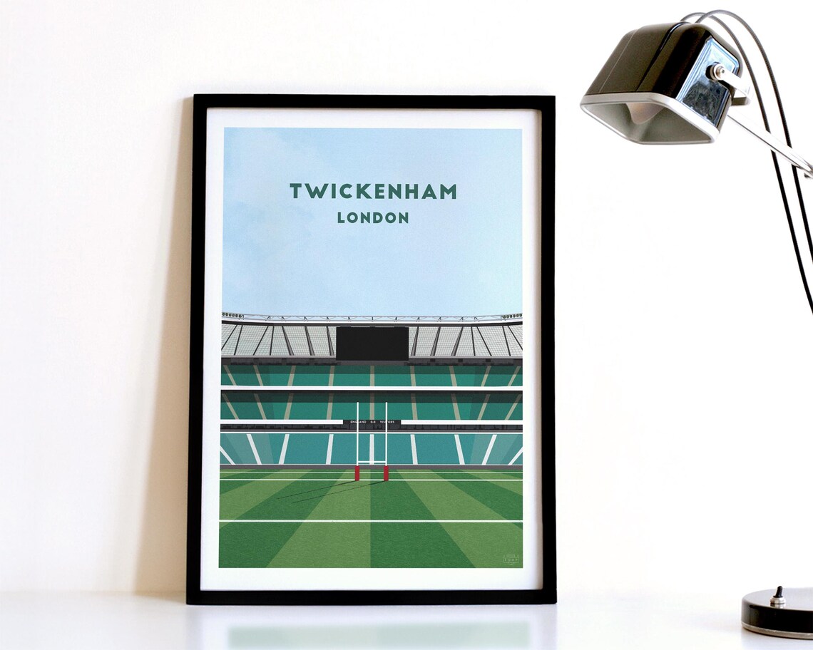 Twickenham Rugby Poster, Minimalist Art Print