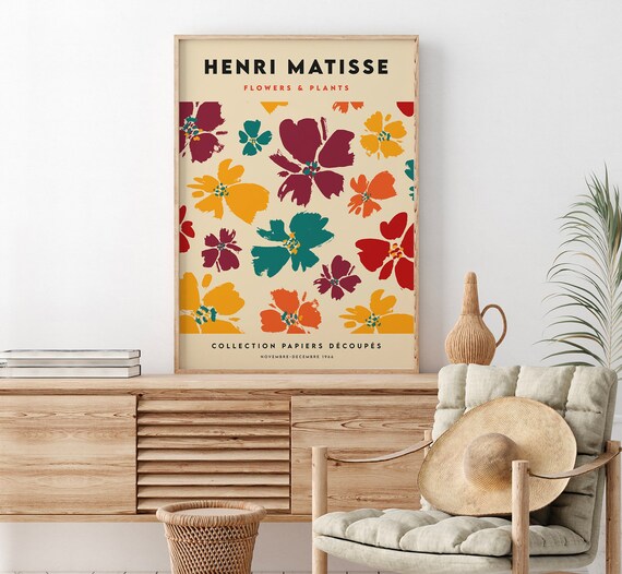 Henri Matisse Flowers Plants Cut Out Exhibition 1966 Art Poster