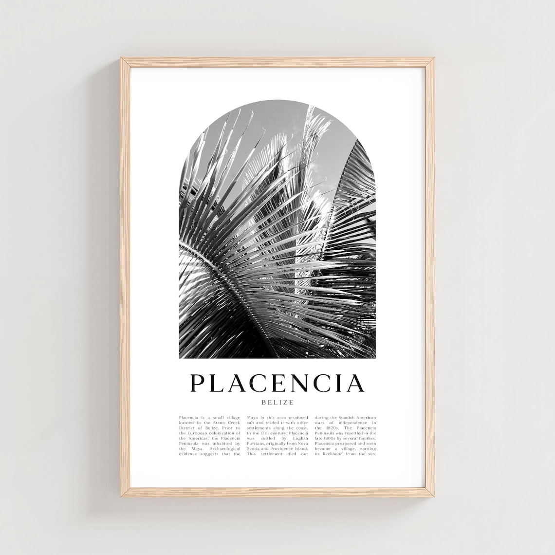 Placencia Travel Poster Print Wall Art Belize City Gift Decor Ce27m