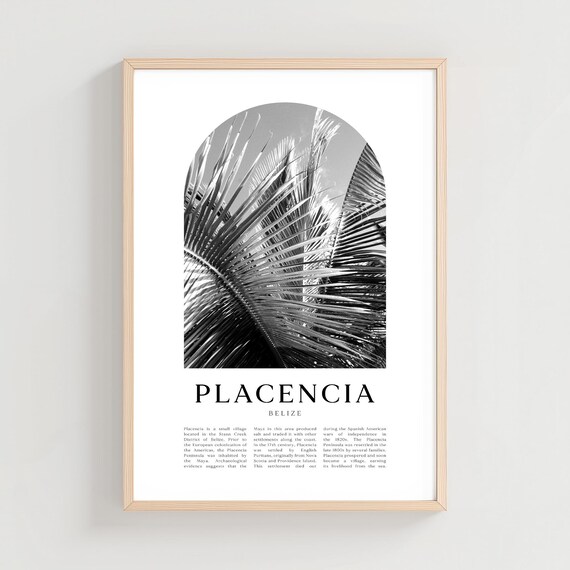 Placencia Travel Poster Print Wall Art Belize City Gift Decor Ce27m