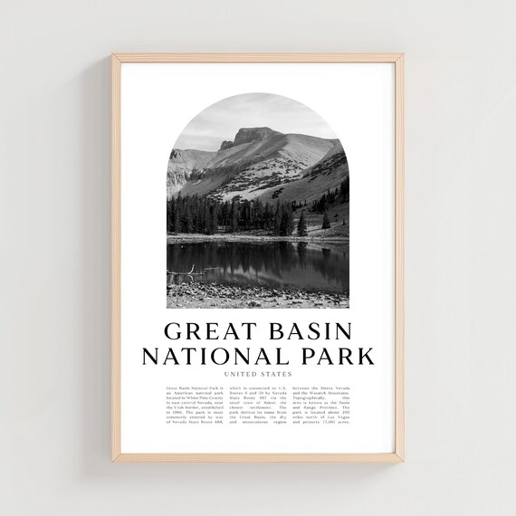 Great Basin National Park Nevada Lake Mountain Photography Poster