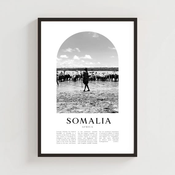 Somalia Travel Poster Print Wall Art Africa City Gift Decor Af104m