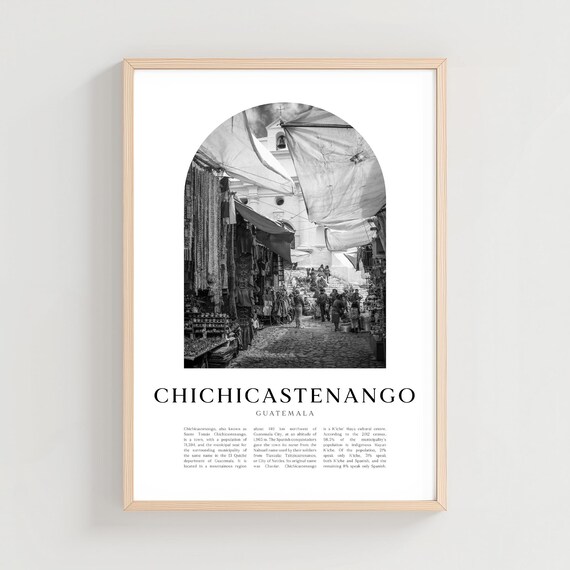 Chichicastenango Travel Poster Print Wall Guatemala Art Gift Decor Ce44m