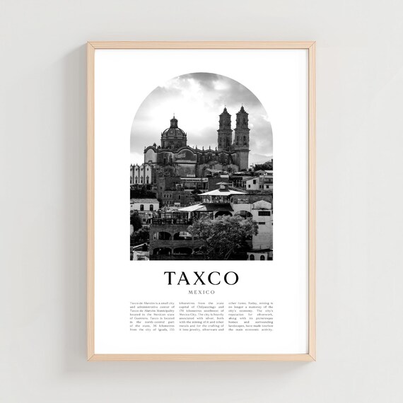 Taxco Travel Poster Print Wall Art Mexico City Gift Decor Na222m