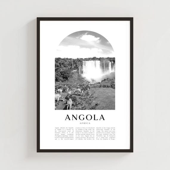 Angola Travel Poster Print Wall Art Africa City Gift Decor Af23m