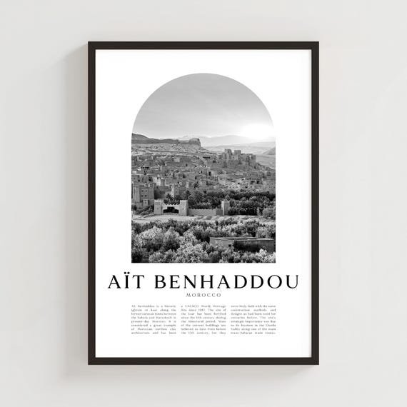 At Benhaddou Travel Poster Print Wall Art Morocco City Gift Decor Af144m
