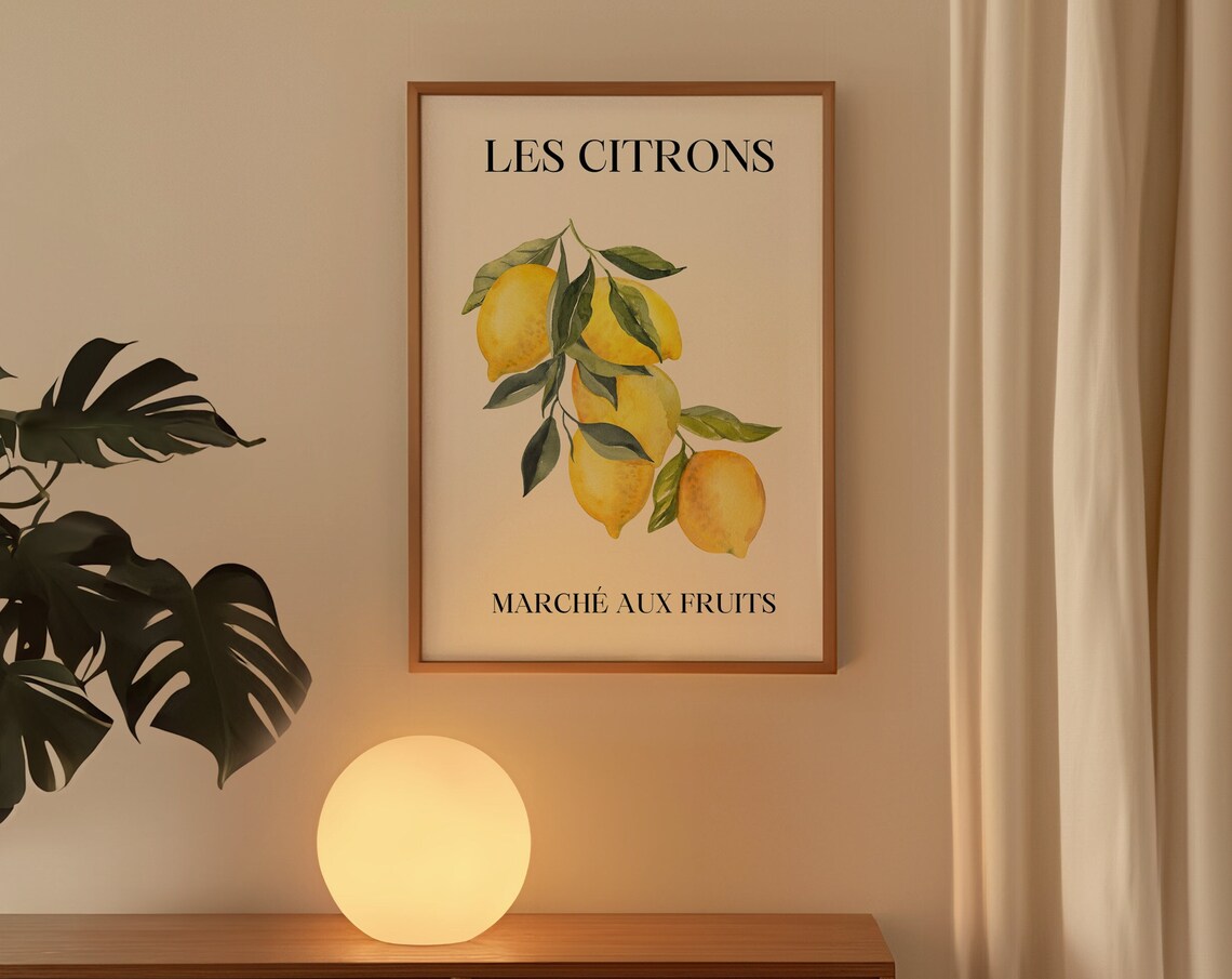 Les Citrons Lemon Branch French Fruit Market Botanical Poster - Image 6