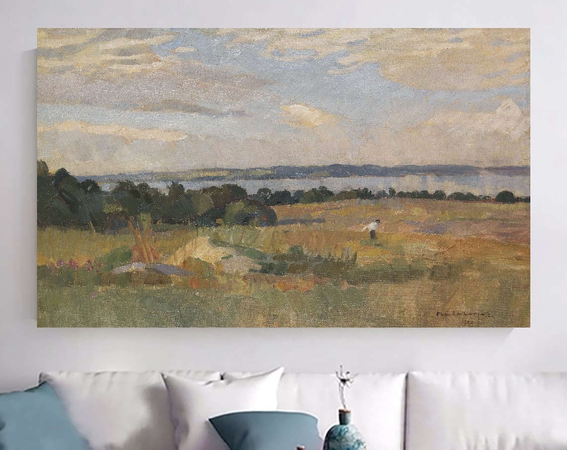 Landenberger Autumn Mood at the Untersee Golden Meadow Lake Poster