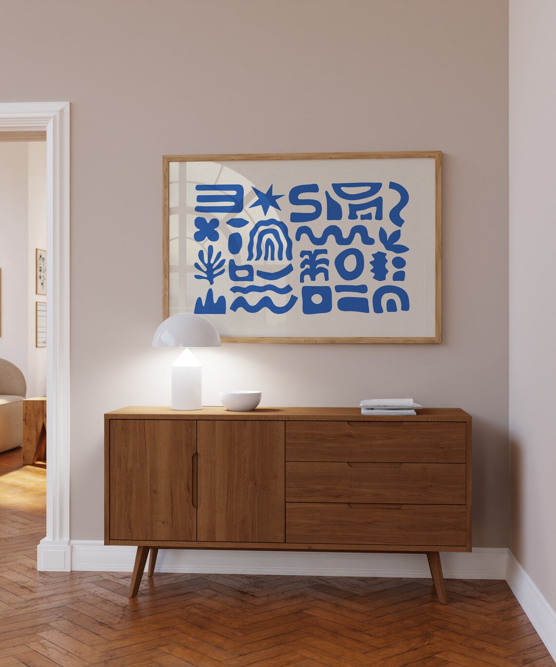 Mediterranean Matisse-Inspired Abstract Cutout Art Print - Image 3