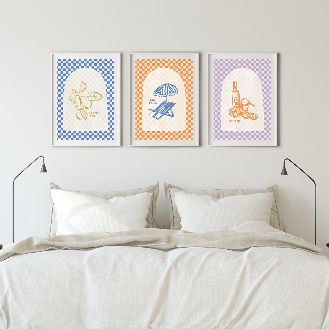 Checkerboard Summer Art Set La Dolce Vita Ciao Bella Spritz Poster - Image 5