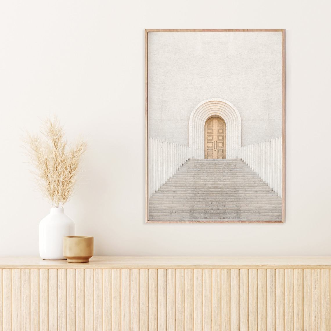 Neutral Door Architecture Print, Minimalist Wall Art - Image 2