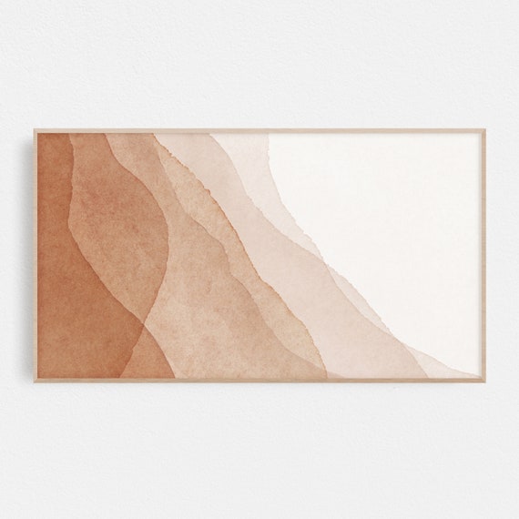 Abstract Frame Art For Frame Brown Beige Watercolour Art For Frame
