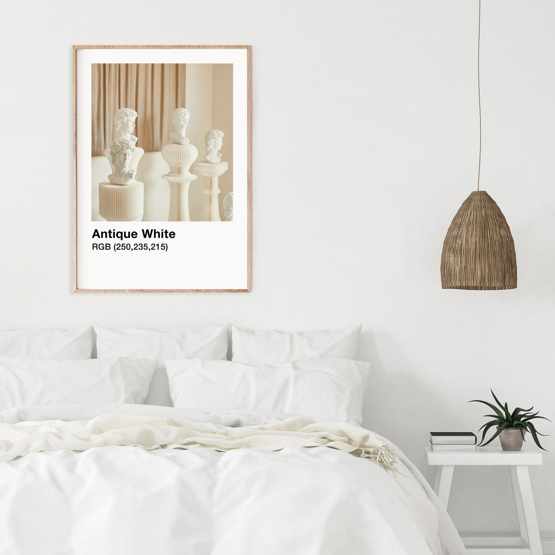 Antique White Classical Busts Pantone Style Neutral Gallery Poster - Image 5