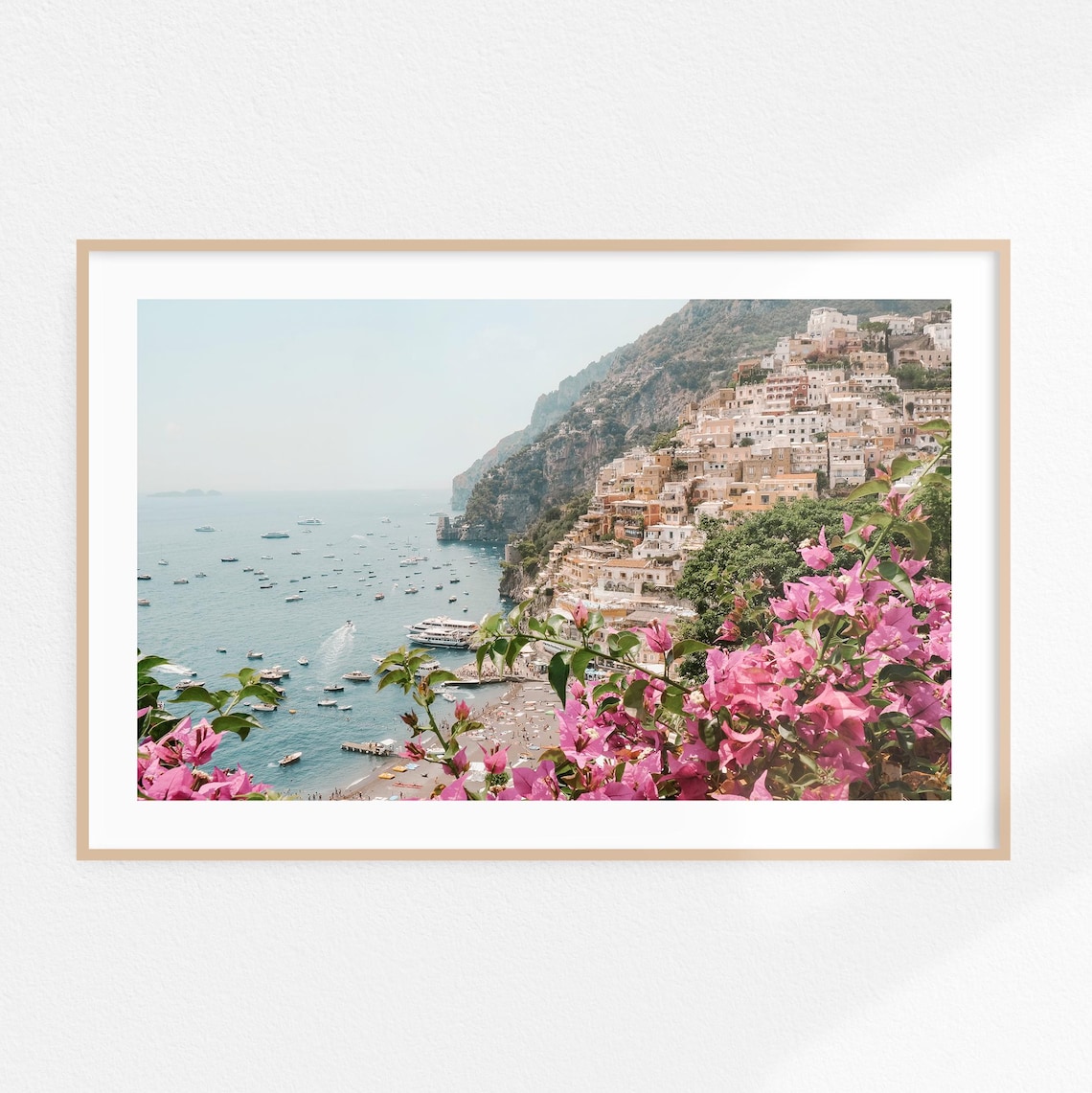 Amalfi Coast Positano Travel Poster, Italy Wall Art