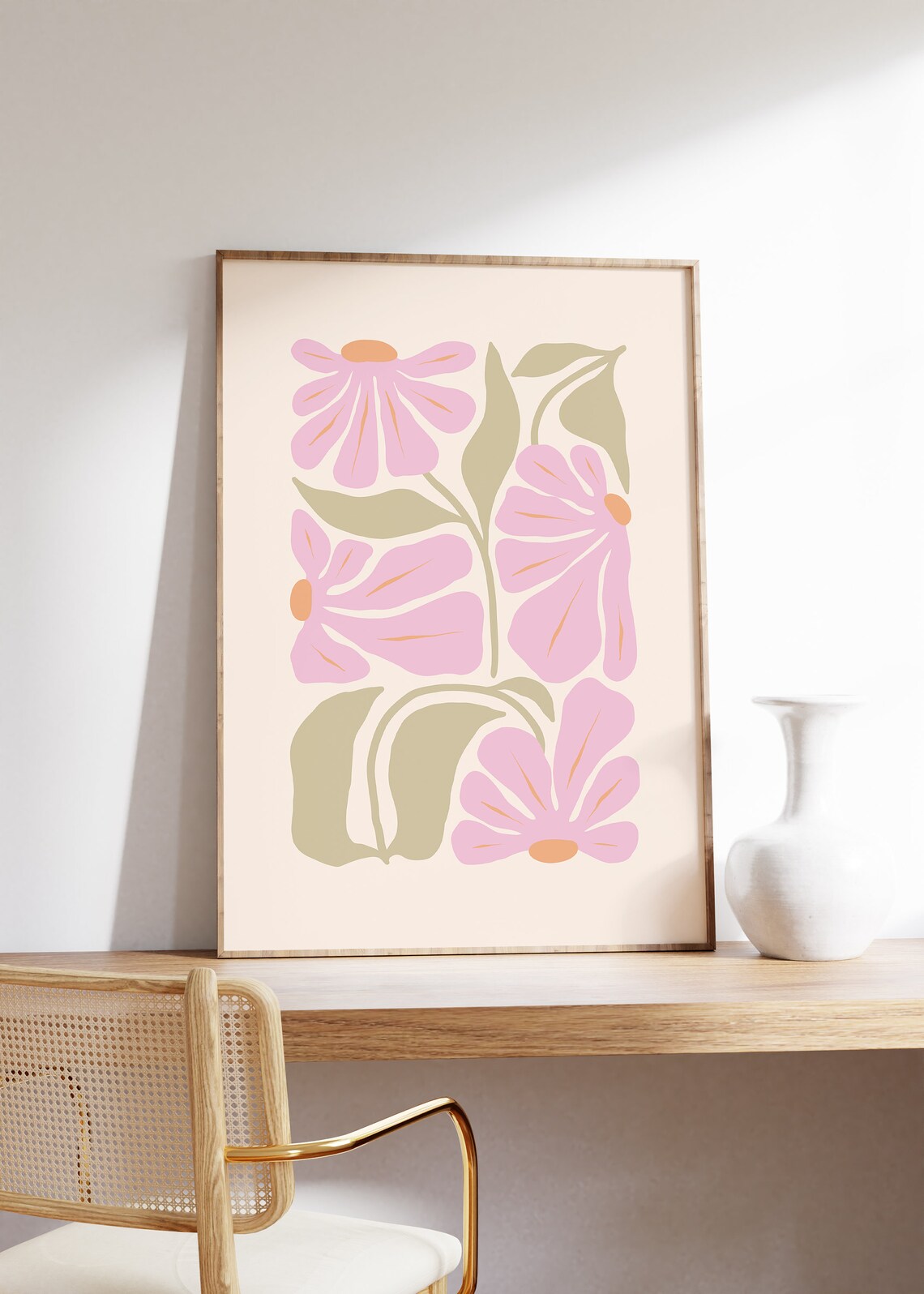 Floral Hippy Groovy Flower Market Art Print - Image 3