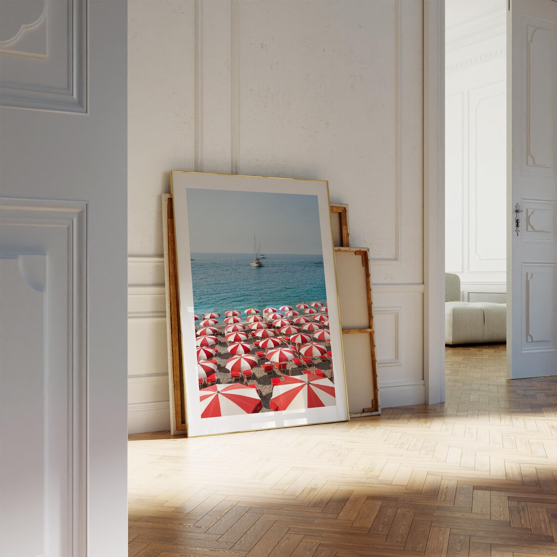 Amalfi Beach Club Italy Travel Poster, Wall Art - Image 3