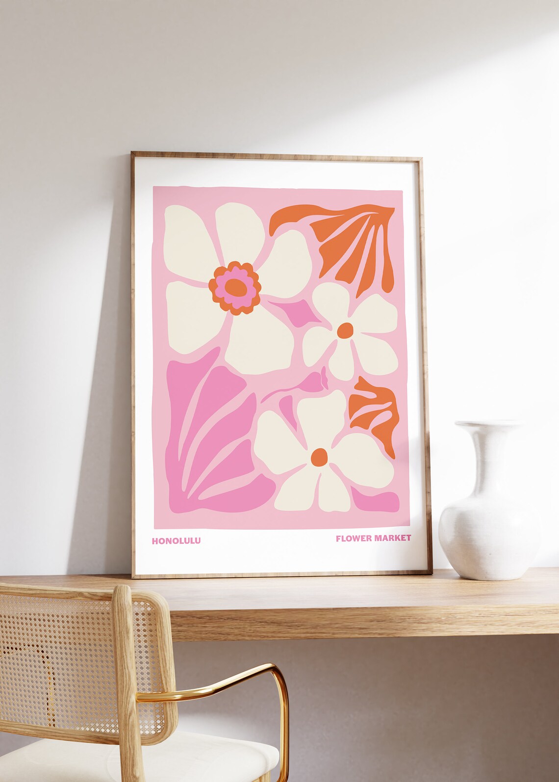 Flower Market Honolulu, Abstract Hibiscus Art Print - Image 3