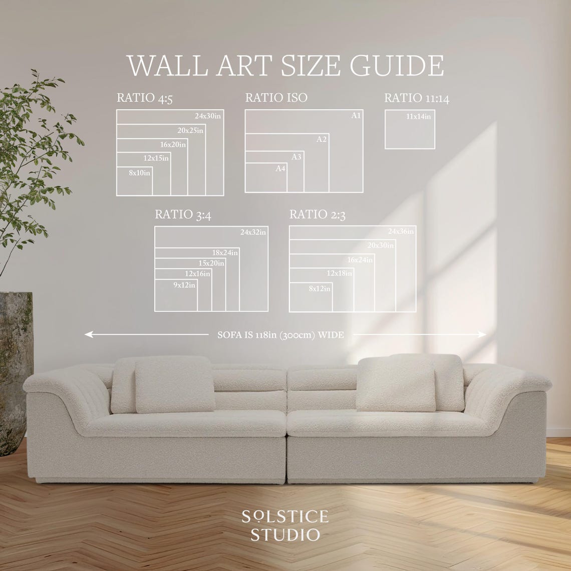Digital Art Download Five High Res Files Ratios and Sizes Guide Print - Image 2