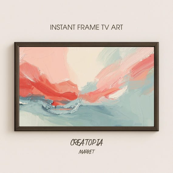 Samsung Frame Tv Art Winds Of Color Abstract Expressionist Oil