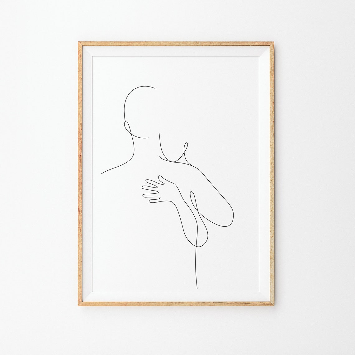 Couple Line Art Print Line Art Poster Line Art Wall Art Black White Art Line Print Sketch Hand Drawing Abstract Love