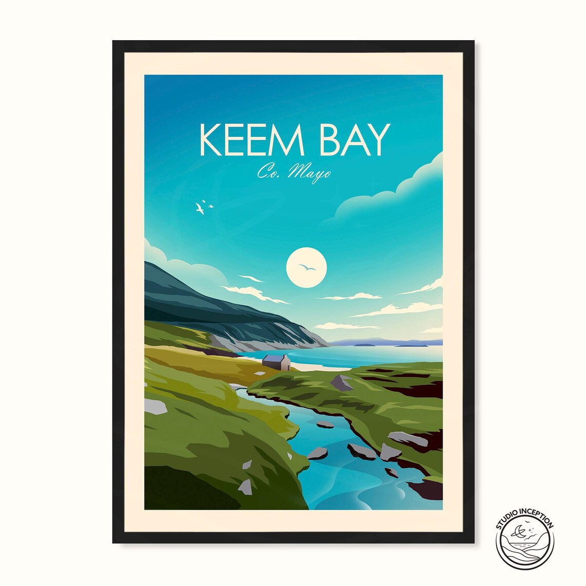 Achill Island Keem Bay Ireland Travel Poster