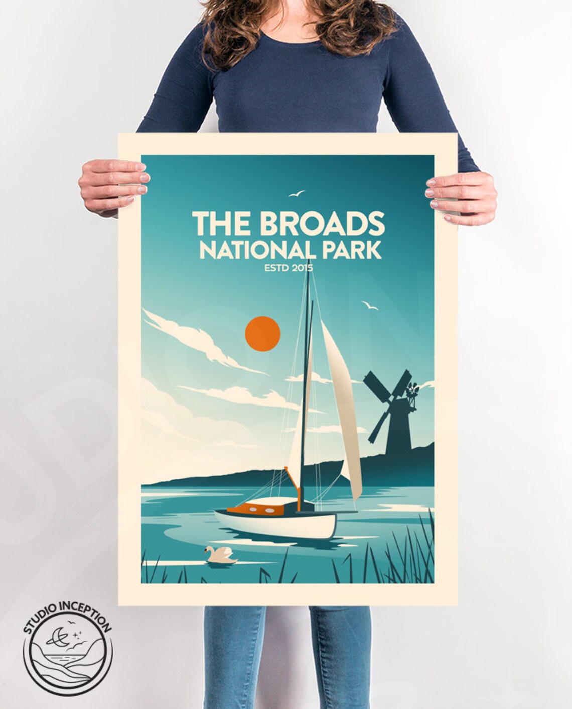 The Broads National Park Travel Poster, Norfolk - Image 3