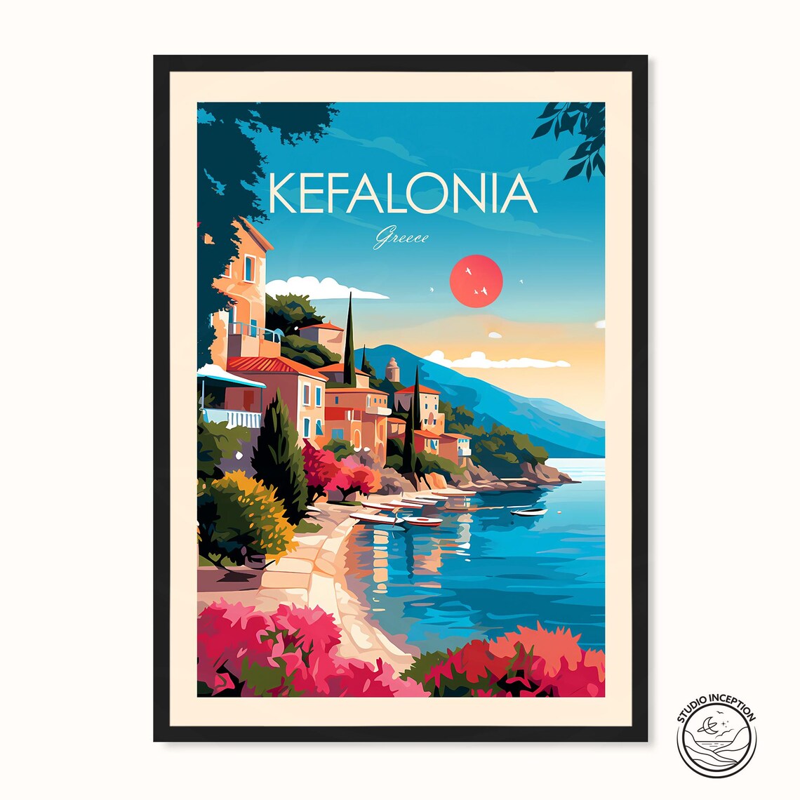 Kefalonia Greece Travel Gift Poster