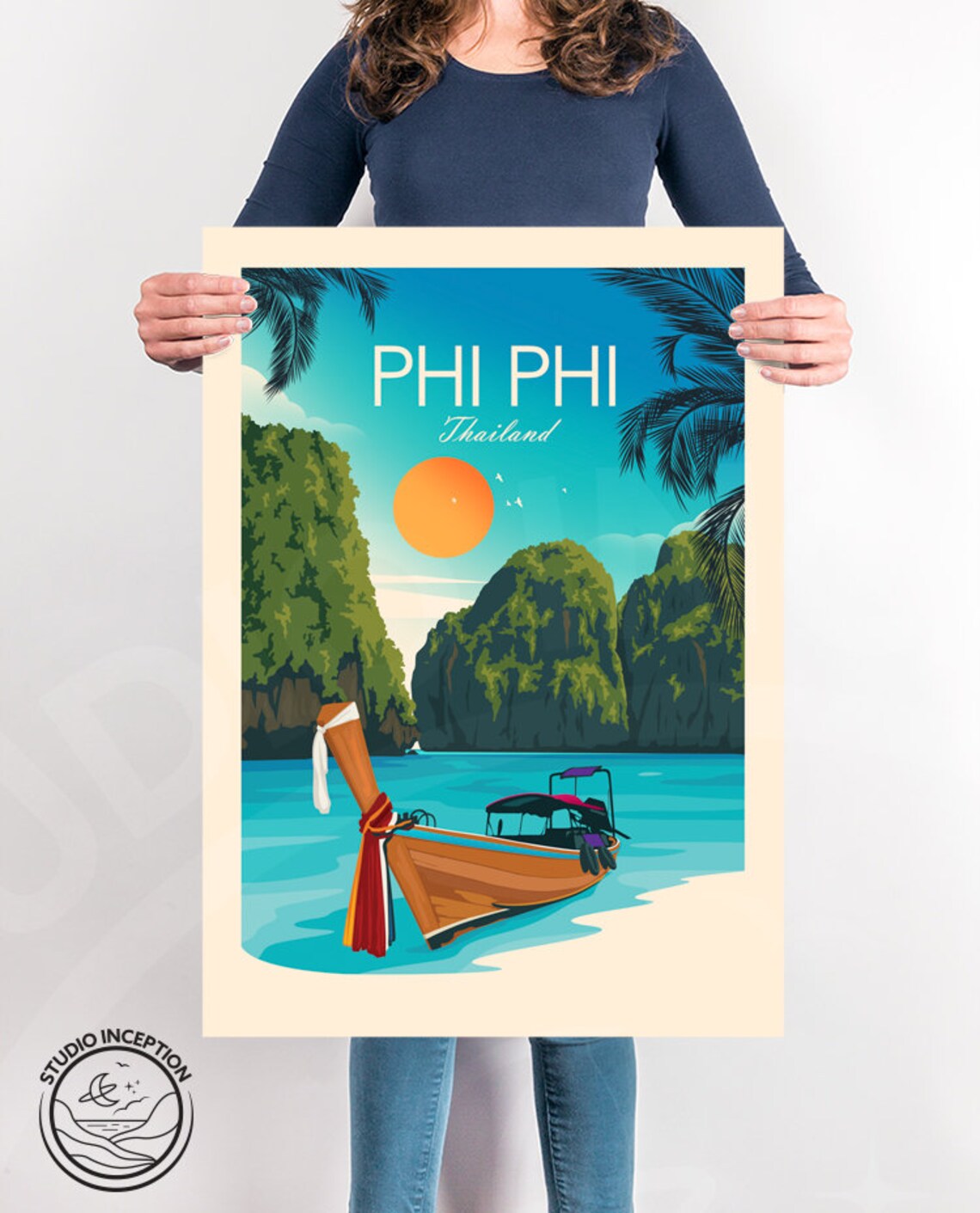Thailand Phi Phi Travel Poster, Asia Wall Art - Image 3
