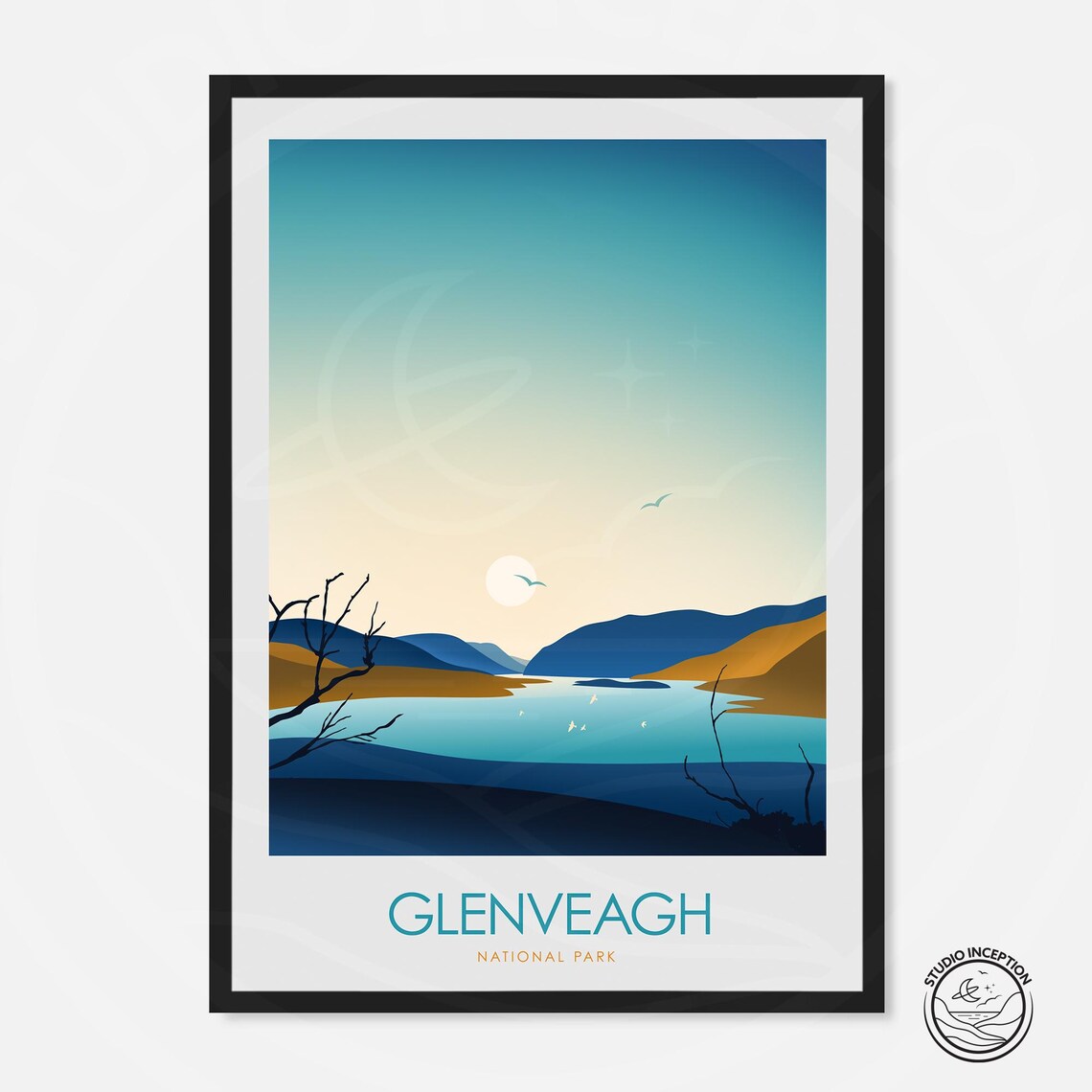 Ireland National Park Travel Poster, Wild Atlantic Way