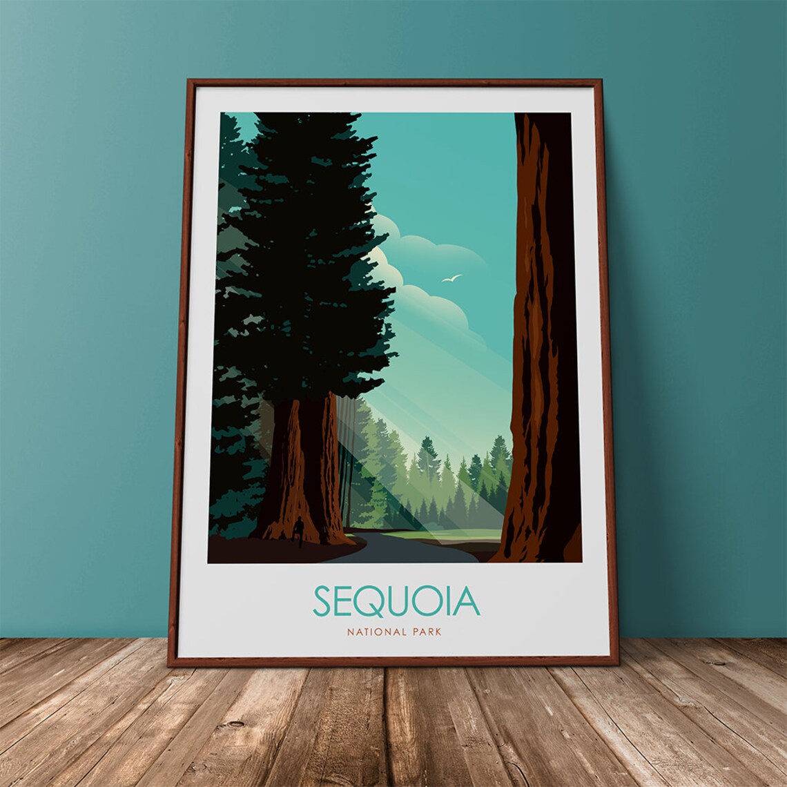 Sequoia National Park Minimalist Travel Poster Print - Image 3