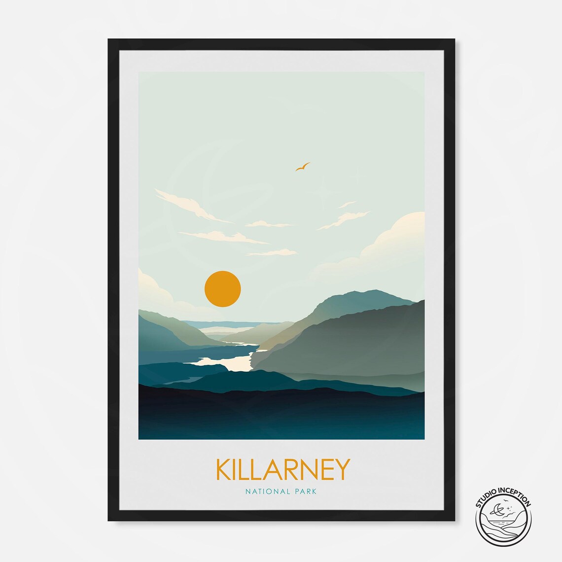 Killarney National Park Travel Poster, Ireland Art Print