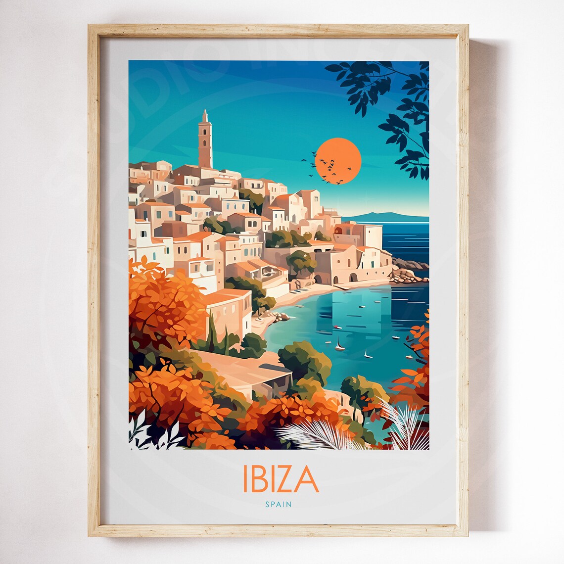 Ibiza Spain Travel Poster, Travel Gift Home Decor - Image 3