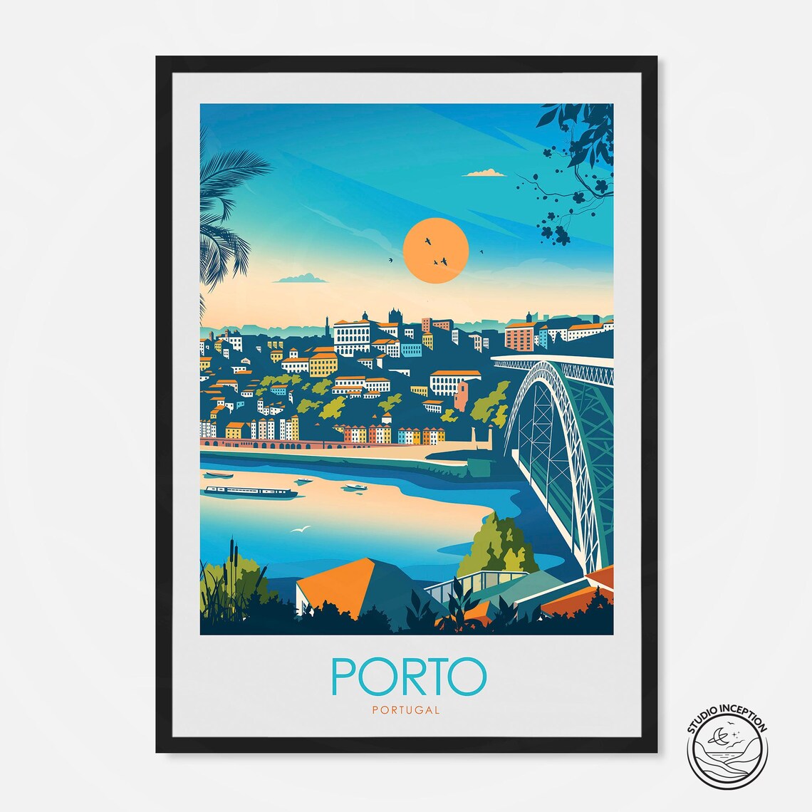 Porto Portugal Travel Poster, Europe Art Print