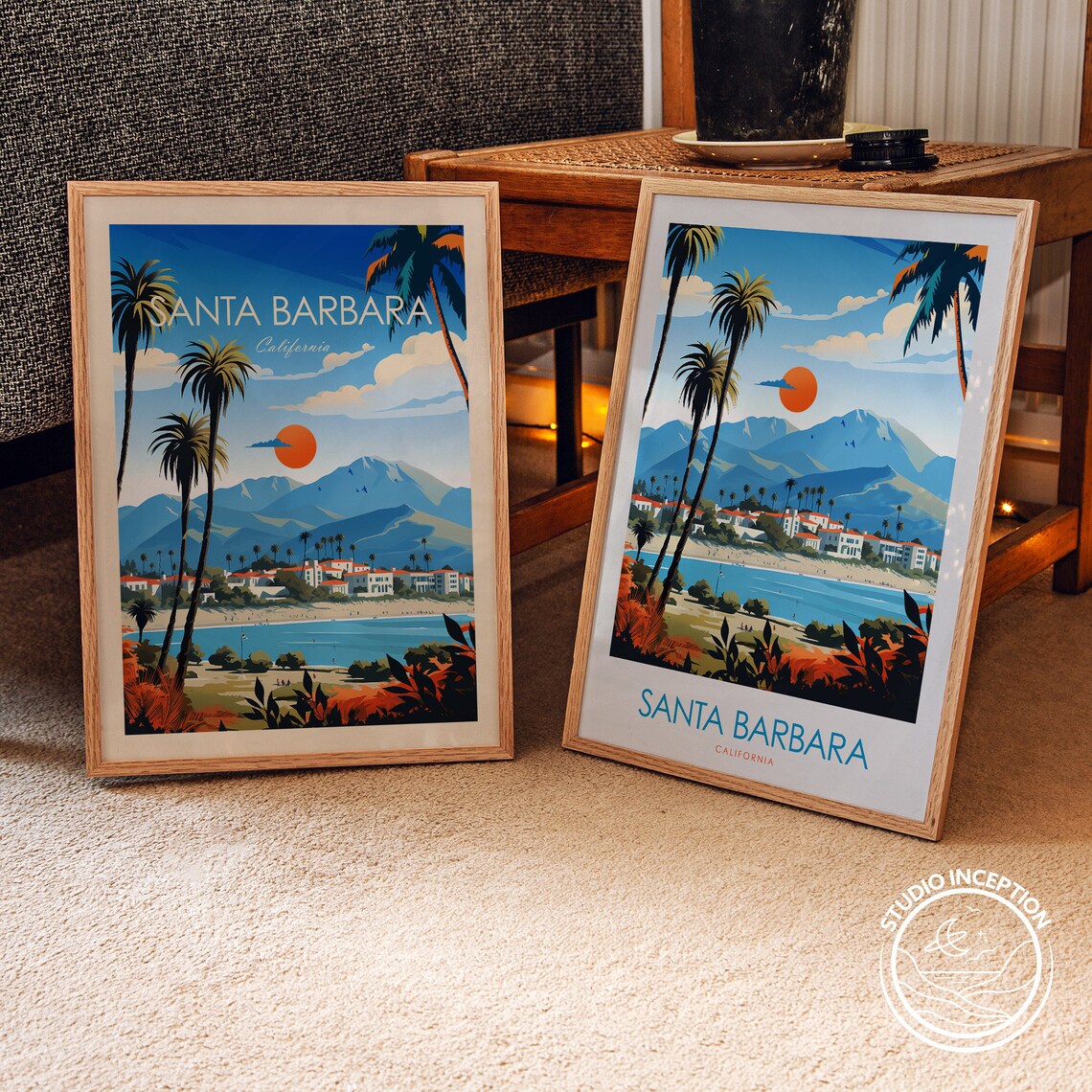 Santa Barbara California Travel Poster, United States - Image 2