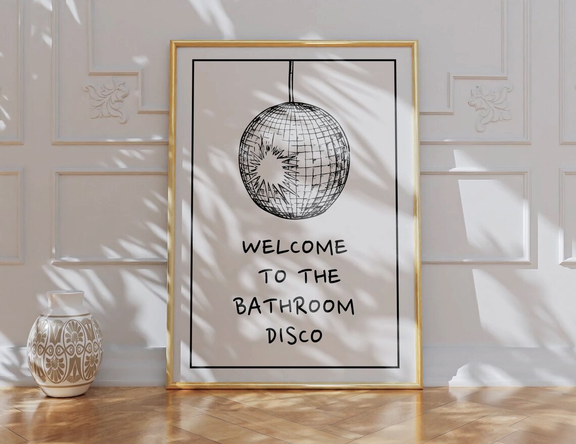 Bathroom Disco Minimalist Dance Poster - Image 3