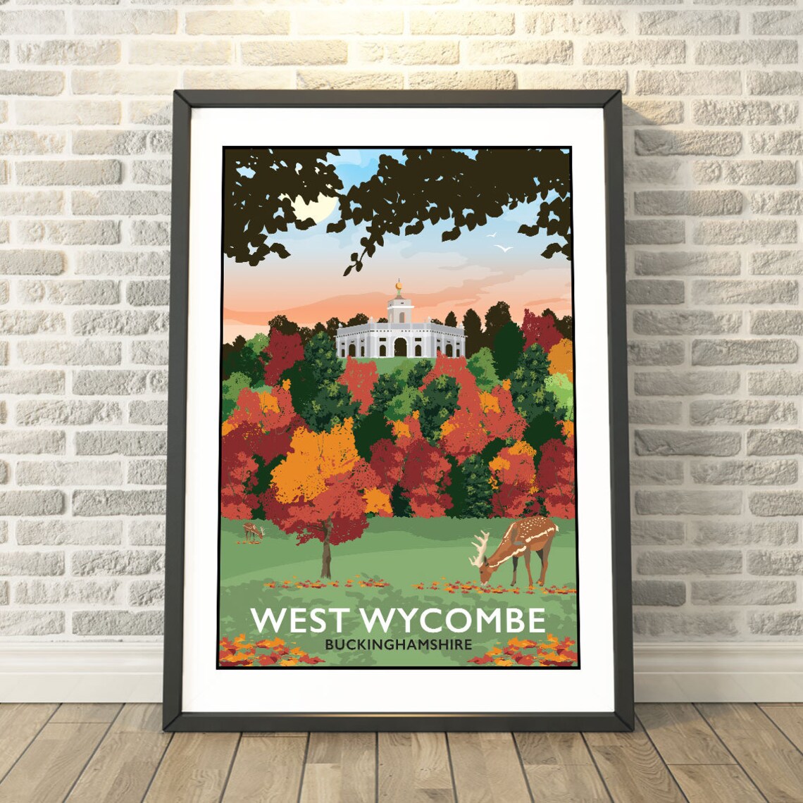 West Wycombe Hill Autumn, Buckinghamshire Travel Poster