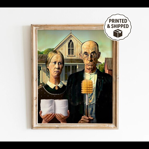 Gothic Toilet Paper Funny Bathroom Print Wall Decor Art Humor