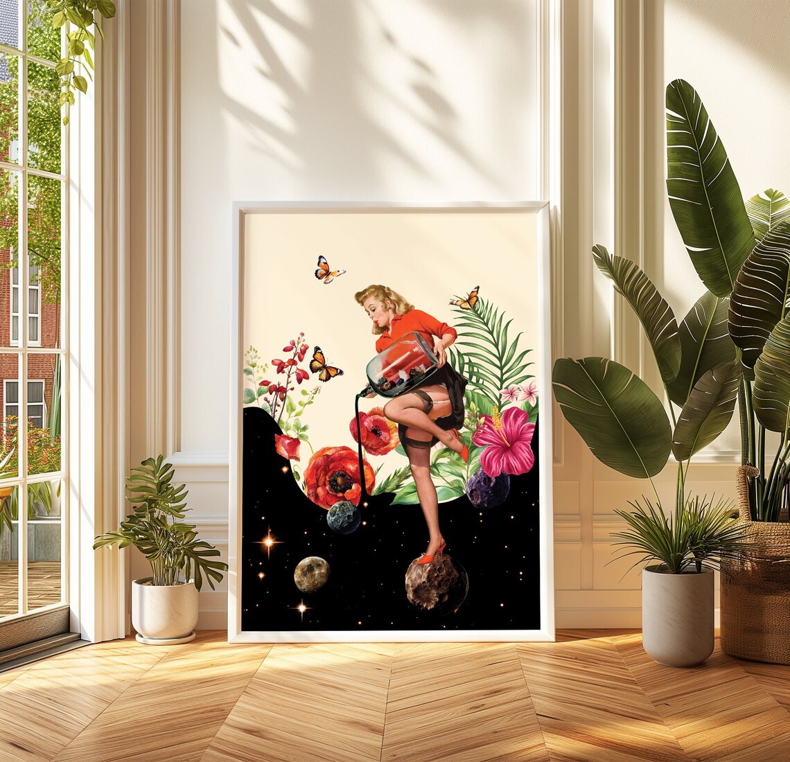 Worldcraft Psychedelic Cosmic Flower Art Print