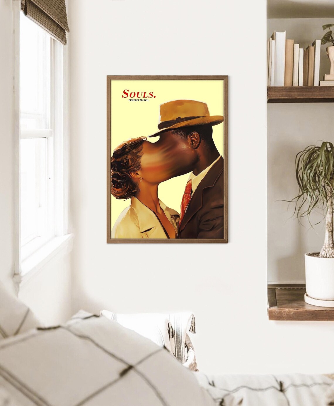 Soul Match 2 Vintage Collage Couple Poster