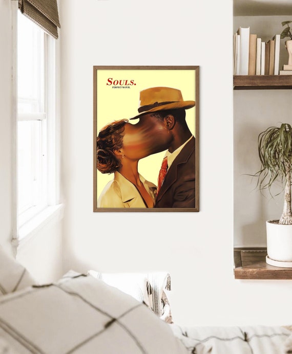 Soul Match 2 Vintage Collage Couple Poster