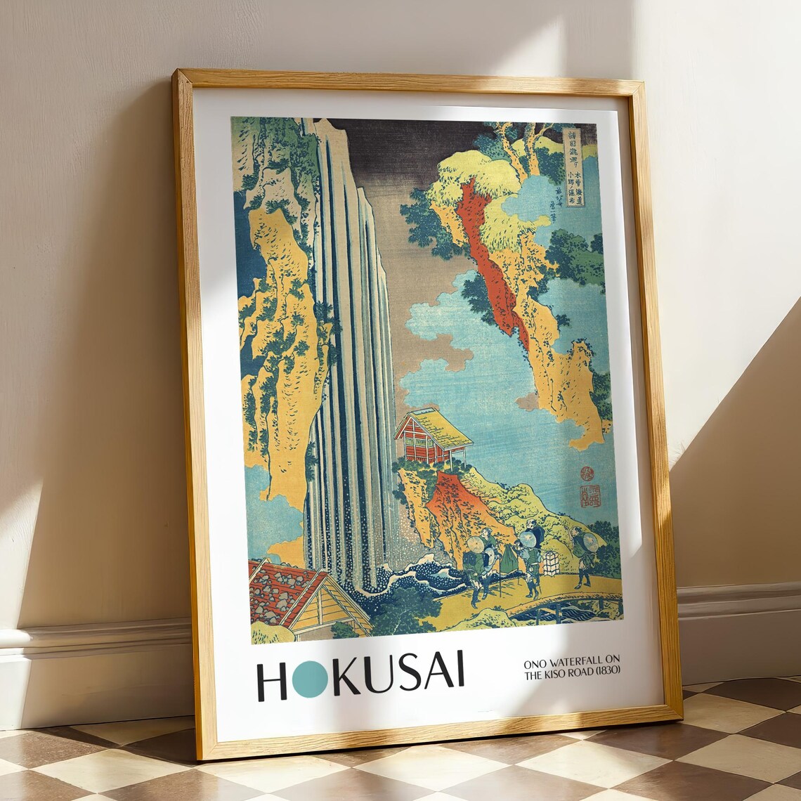 Katsushika Hokusai Ono Waterfall, Vintage Japan Art Print
