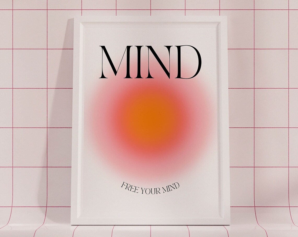Aura Art Print, Spiritual Zen Yoga Decor - Image 2