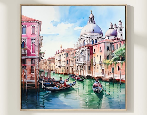 Venice Italy Watercolor Travel Poster Art Print
