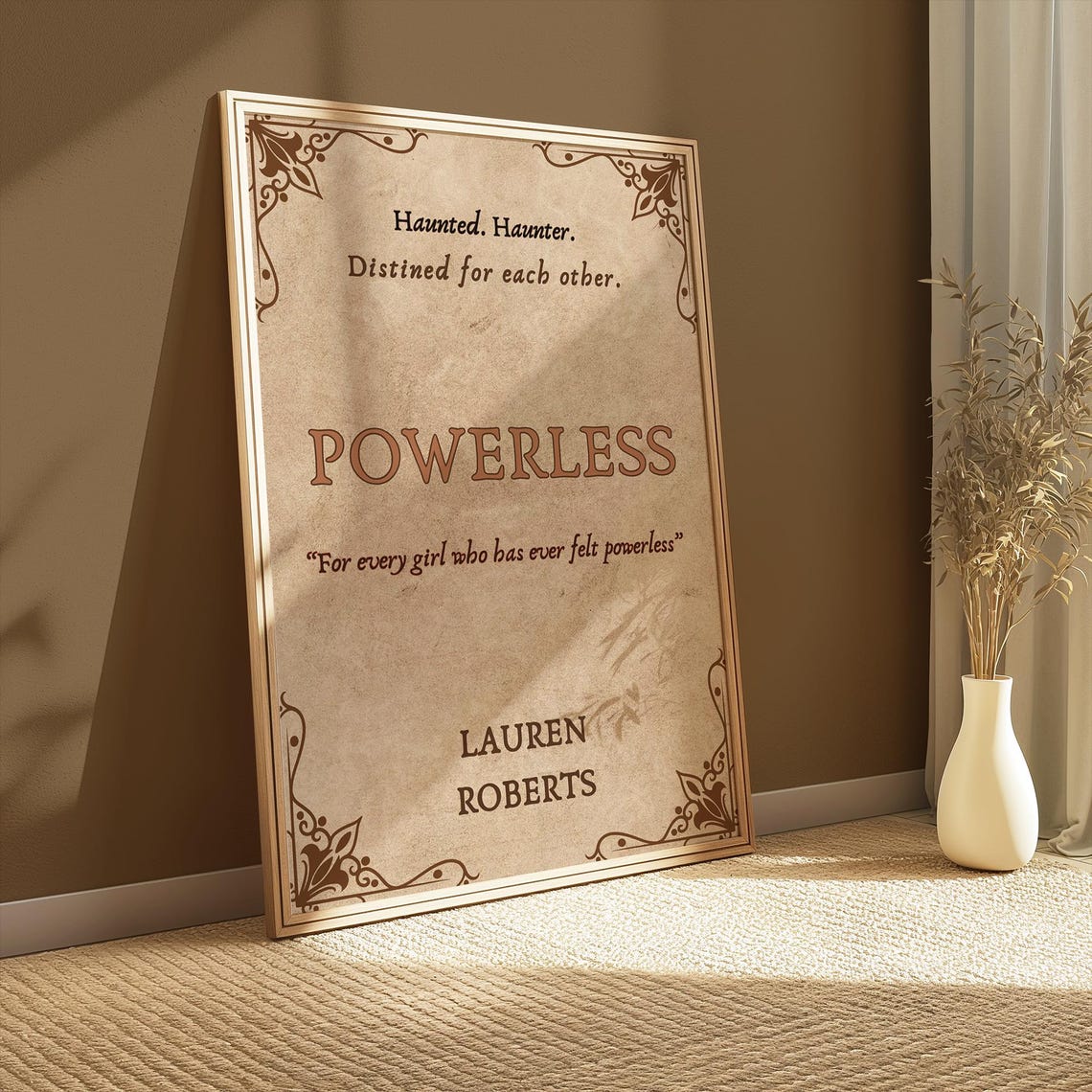 Custom Book Quote Personalized Bookish Poster Vintage Parchment Gift - Image 3