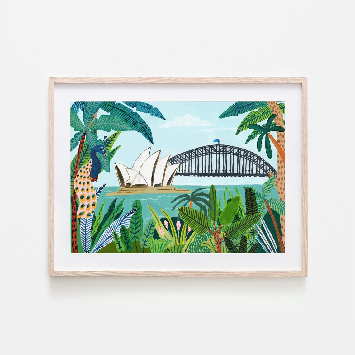Sydney Harbour Travel Poster, Australia Skyline